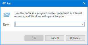 Image of the windows run box.